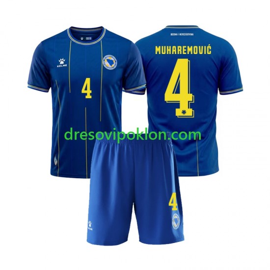 Bosna i Hercegovina Tarik Muharemovic 4 Dres Domaći World Cup 2026 Kratkih Rukava ,Dječji Komplet