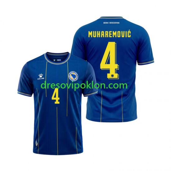 Bosna i Hercegovina Tarik Muharemovic 4 Dres Domaći World Cup 2026 Kratkih Rukava ,Muški