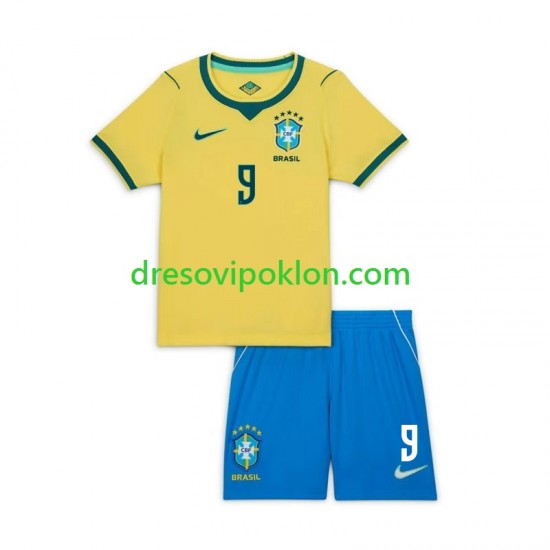 Brazil Matheus Cunha 9 Chidlren Dres Domaći World Cup 2026 Kratkih Rukava