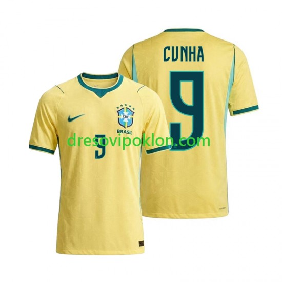 Brazil Matheus Cunha 9 Dres Domaći World Cup 2026 Kratkih Rukava ,Muški