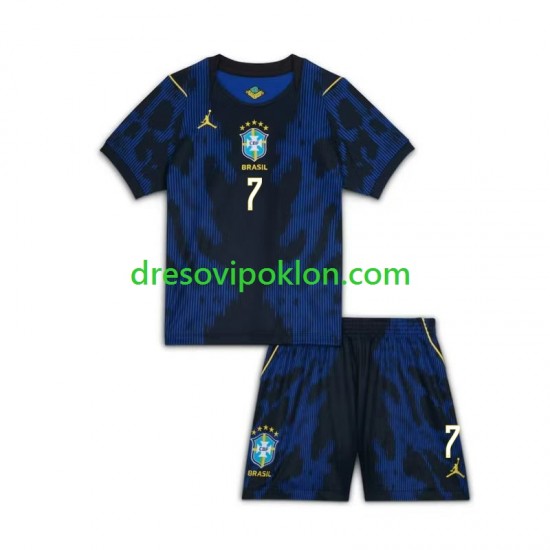 Brazil Vinicius Junior 7 Dres Gostujući World Cup 2026 Kratkih Rukava ,Dječji Komplet