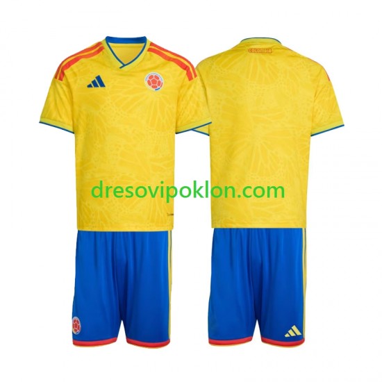 Kolumbija Dres Domaći World Cup 2026 Kratkih Rukava ,Dječji Komplet