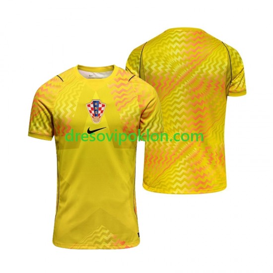 Hrvatska Golmanski Dres Domaći World Cup 2026 Kratkih Rukava ,Muški