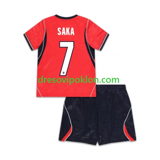 Engleska Bukayo Saka 7 Dres Gostujući World Cup 2026 Kratkih Rukava ,Dječji Komplet