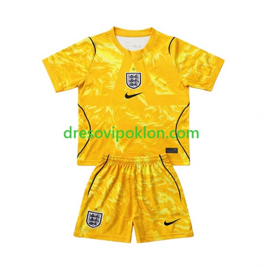 Engleska Golmanski Dres Četvrti World Cup 2026 Kratkih Rukava ,Dječji Komplet