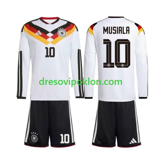 Njemačka Jamal Musiala 10 Dres Domaći World Cup 2026 Dugim Rukavima ,Dječji Komplet
