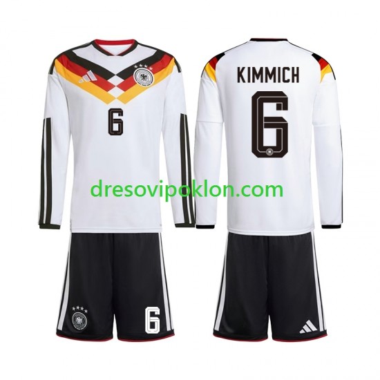 Njemačka Joshua Kimmich 6 Dres Domaći World Cup 2026 Dugim Rukavima ,Dječji Komplet