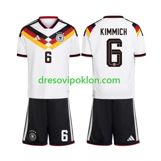 Njemačka Joshua Kimmich 6 Dres Domaći World Cup 2026 Kratkih Rukava ,Dječji Komplet