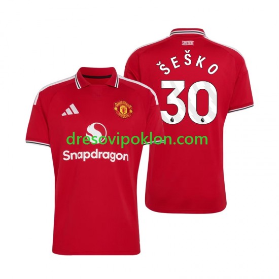 Manchester United Benjamin Sesko 30 Dres Domaći 2026-2027 Kratkih Rukava ,Muški