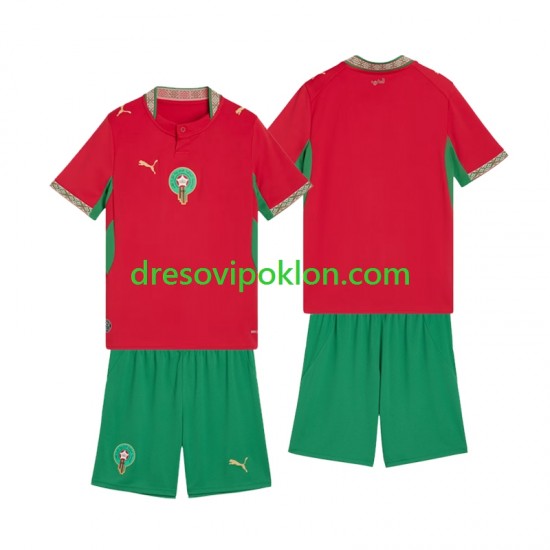 Maroko Dres Domaći 2026 Kratkih Rukava ,Dječji Komplet