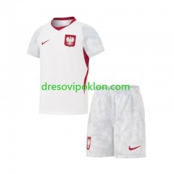 Poljska Dres Domaći World Cup 2026 Kratkih Rukava ,Dječji Komplet