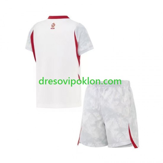 Poljska Dres Domaći World Cup 2026 Kratkih Rukava ,Dječji Komplet