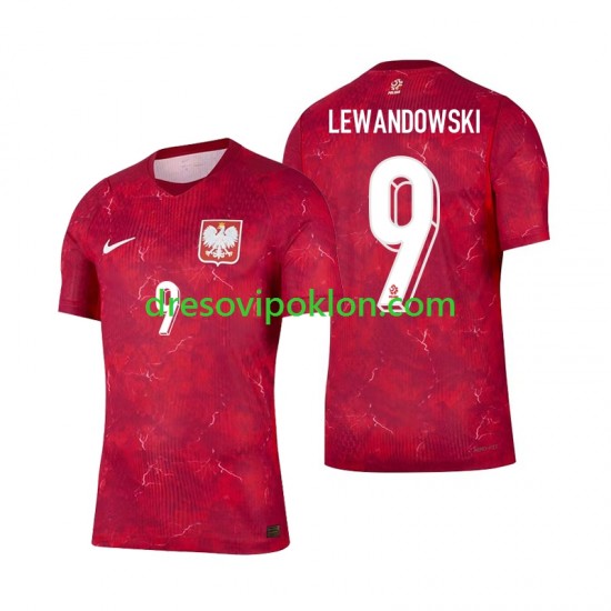 Poljska Robert Lewandowski 9 Dres Gostujući 2026 Kratkih Rukava ,Muški
