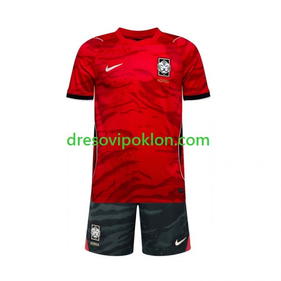 Južna Koreja Dres Domaći World Cup 2026 Kratkih Rukava ,Dječji Komplet