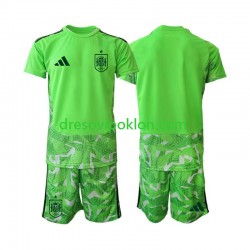 Španjolska Golmanski 6th Green color Dres World Cup 2026 Kratkih Rukava ,Dječji Komplet