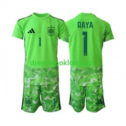Španjolska Golmanski David Raya 1 6th Green color Dres World Cup 2026 Kratkih Rukava ,Dječji Komplet