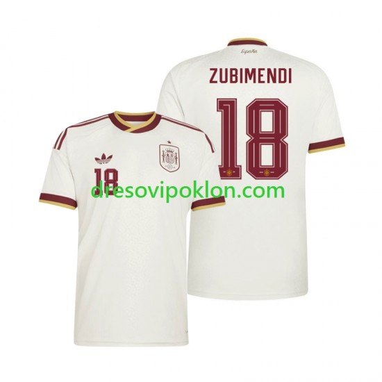 Španjolska Martin Zubimendi 18 Dres Gostujući World Cup 2026 Kratkih Rukava ,Muški