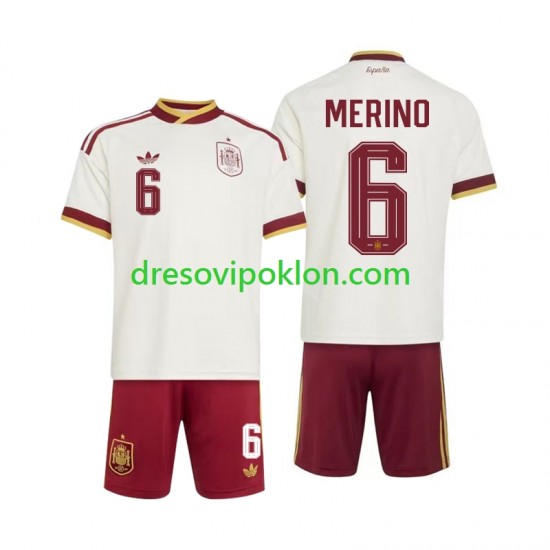 Španjolska Mikel Merino 6 Dres Gostujući World Cup 2026 Kratkih Rukava ,Dječji Komplet