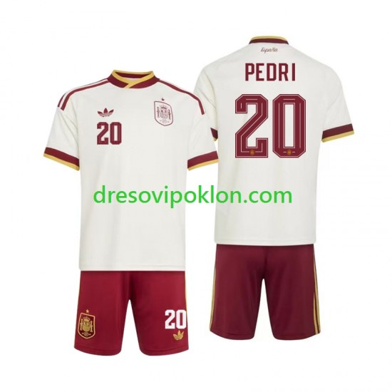 Španjolska Pedri 20 Dres Gostujući World Cup 2026 Kratkih Rukava ,Dječji Komplet