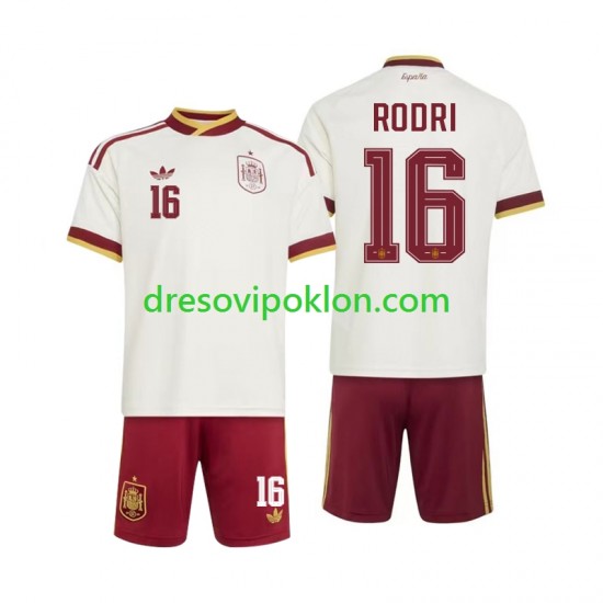 Španjolska Rodri 16 Dres Gostujući World Cup 2026 Kratkih Rukava ,Dječji Komplet