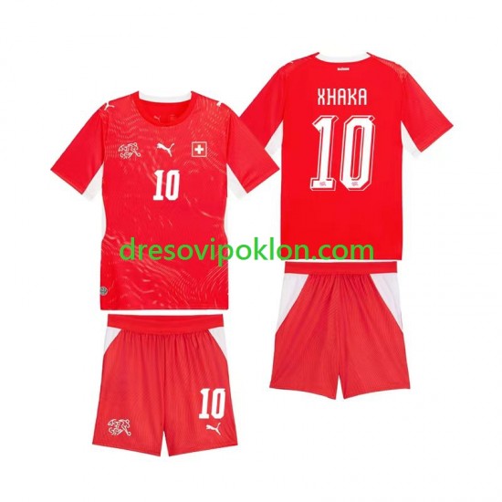 Švicarska Granit Xhaka 10 Dres Domaći World Cup 2026 Kratkih Rukava ,Dječji Komplet