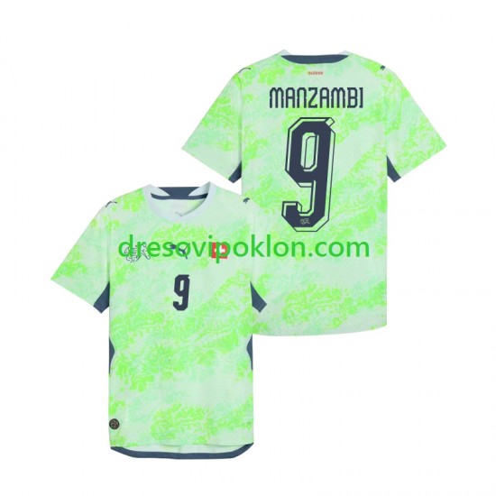 Švicarska Johan Manzambi 9 Dres Gostujući World Cup 2026 Kratkih Rukava ,Muški