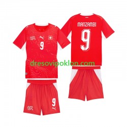 Švicarska Johan Manzambi 9 Dres Domaći World Cup 2026 Kratkih Rukava ,Dječji Komplet