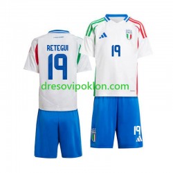 Italija Mateo Retegui 19 Dres Gostujući 2024 Kratkih Rukava ,Dječji Komplet
