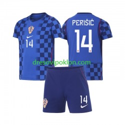Hrvatska Ivan Perisic 14 Dres Gostujući World Cup 2026 Kratkih Rukava ,Dječji Komplet