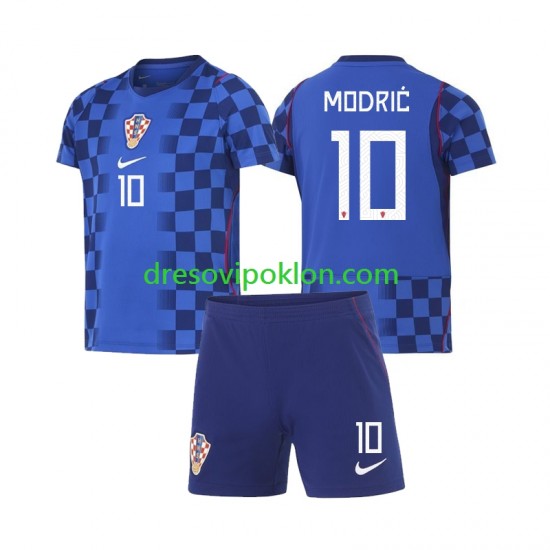 Hrvatska Modrić Luka 10 Dres Gostujući World Cup 2026 Kratkih Rukava ,Dječji Komplet