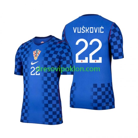 Hrvatska Luka Vuskovic 22 Dres Gostujući World Cup 2026 Kratkih Rukava ,Muški