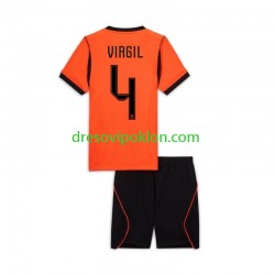 Nizozemska Virgil van Dijk 4 Dres Domaći World Cup 2026 Kratkih Rukava ,Dječji Komplet