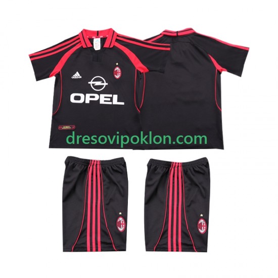 AC Milan 2000 2001 Retro Dres Treći Kratkih Rukava ,Dječji Komplet