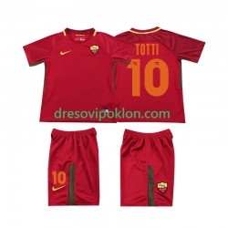 Roma Totti 10 2017-2018 Retro Dres Domaći Kratkih Rukava ,Dječji Komplet