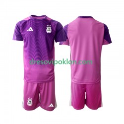 Argentina Golmanski Dres Domaći 2025 Kratkih Rukava ,Dječji Komplet