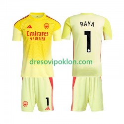 Arsenal Golmanski Raya 1 Dres Domaći 2025-2026 Kratkih Rukava ,Dječji Komplet