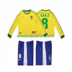 Brazil KAKA 8 Retro Dres Domaći 1998 Dugim Rukavima ,Dječji Komplet