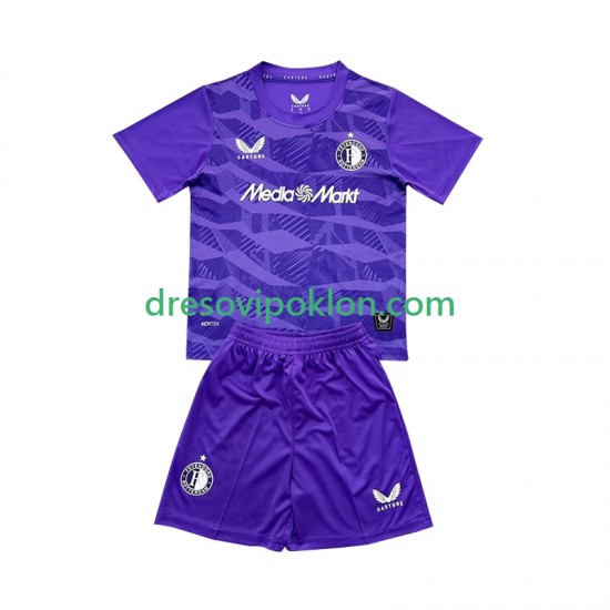 Feyenoord Rotterdam Golmanski Dres Treći 2025-2026 Kratkih Rukava ,Dječji Komplet