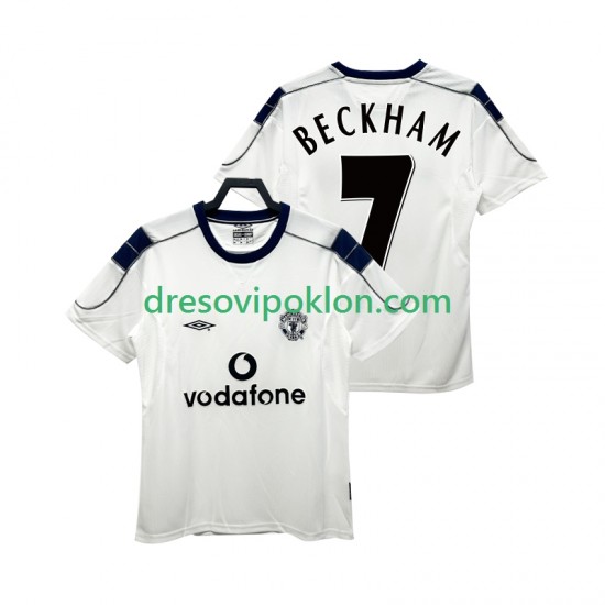 Manchester United BECKHAM 7 2000 2001 Retro Dres Gostujući Kratkih Rukava ,Muški