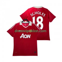 Manchester United SCHOLES 18 Retro Dres Domaći 2011 2010 Kratkih Rukava ,Muški