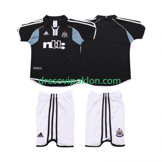 Newcastle United 2000 2001 Retro Dres Gostujući Kratkih Rukava ,Dječji Komplet