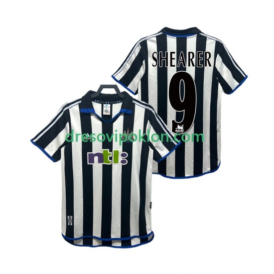 Newcastle United SHEARER 9 2000 2001 Retro Dres Domaći Kratkih Rukava ,Muški