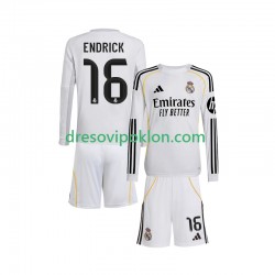 Real Madrid Endrick 16 Dres Domaći 2025-2026 Dugim Rukavima ,Dječji Komplet