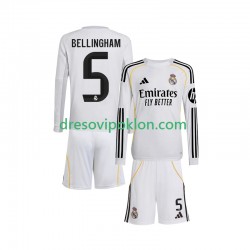 Real Madrid Jude Bellingham 5 Dres Domaći 2025-2026 Dugim Rukavima ,Dječji Komplet