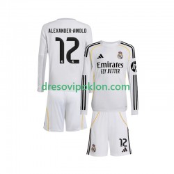 Real Madrid Trent Alexander-Arnold 12 Dres Domaći 2025-2026 Dugim Rukavima ,Dječji Komplet