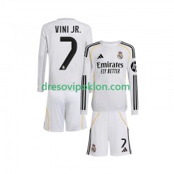 Real Madrid Vinicius Junior 7 Dres Domaći 2025-2026 Dugim Rukavima ,Dječji Komplet