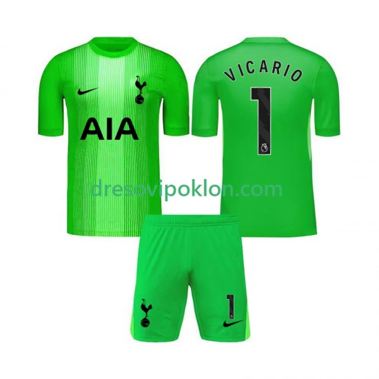 Tottenham Hotspur Golmanski Guglielmo Vicario 1 Dres Domaći 2025-2026 Kratkih Rukava ,Dječji Komplet
