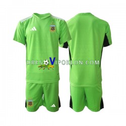 Argentina Golmanski Dres Domaći World Cup 2022 Kratkih Rukava ,Dječji Komplet