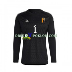 Belgija Golmanski Courtois 1 Dres Gostujući 2022 Dugim Rukavima ,Muški