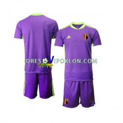 Belgija Golmanski Courtois 1 Dres Gostujući 2021-2022 Kratkih Rukava ,Dječji Komplet